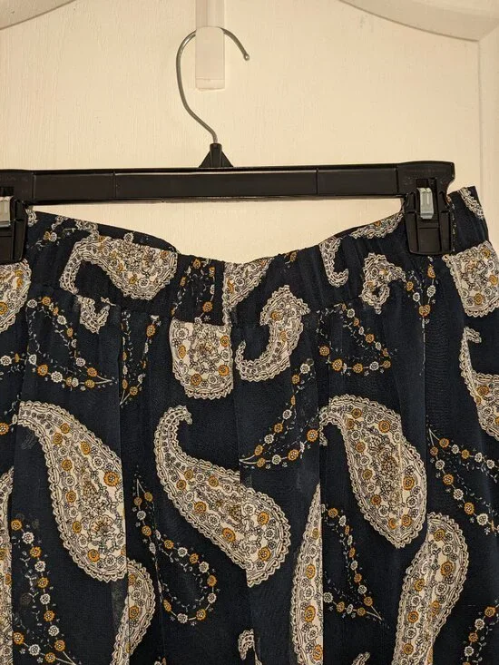 Loft Layered Paisley A-Line Skirt Sz M - Picture 2 of 6